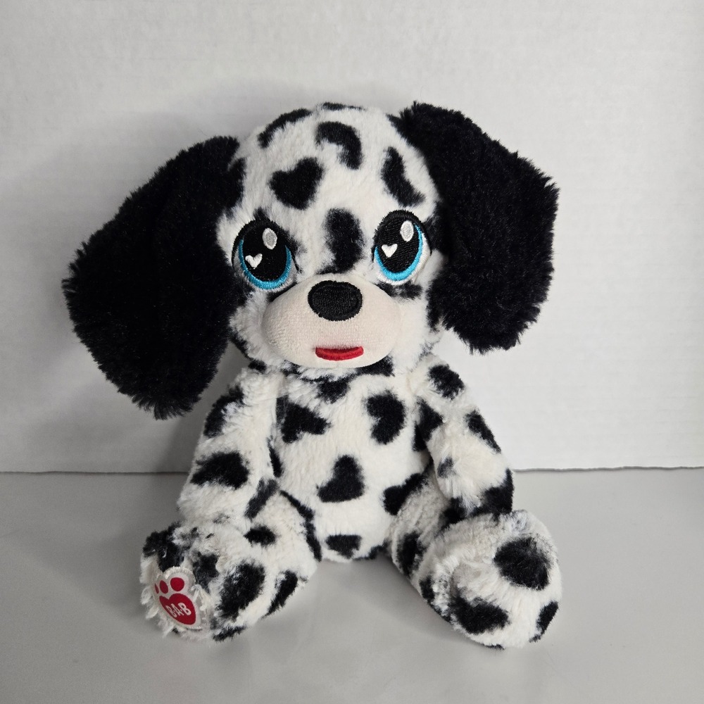 Build a Bear Smallfry Buddy Valentine's Dalmatian Puppy Heart Plush Toy 7"